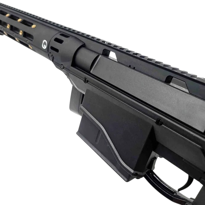 MSR black gel blaster sniper rifle with precision scope and smooth bolt-action system