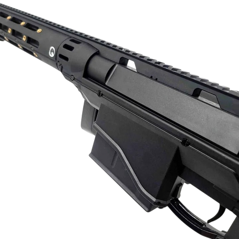 MSR black gel blaster sniper rifle with precision scope and smooth bolt-action system